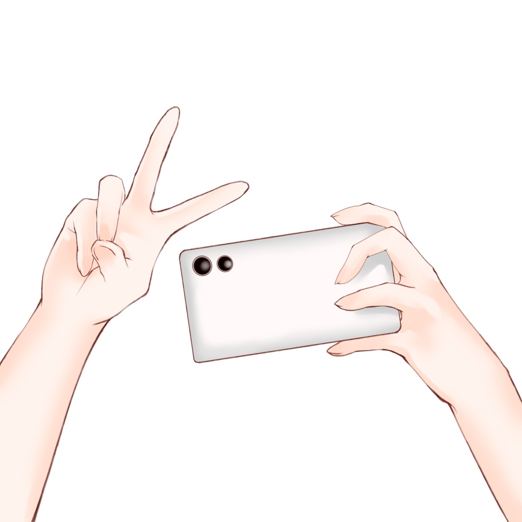 【配信者向け】スマホ自撮り素材