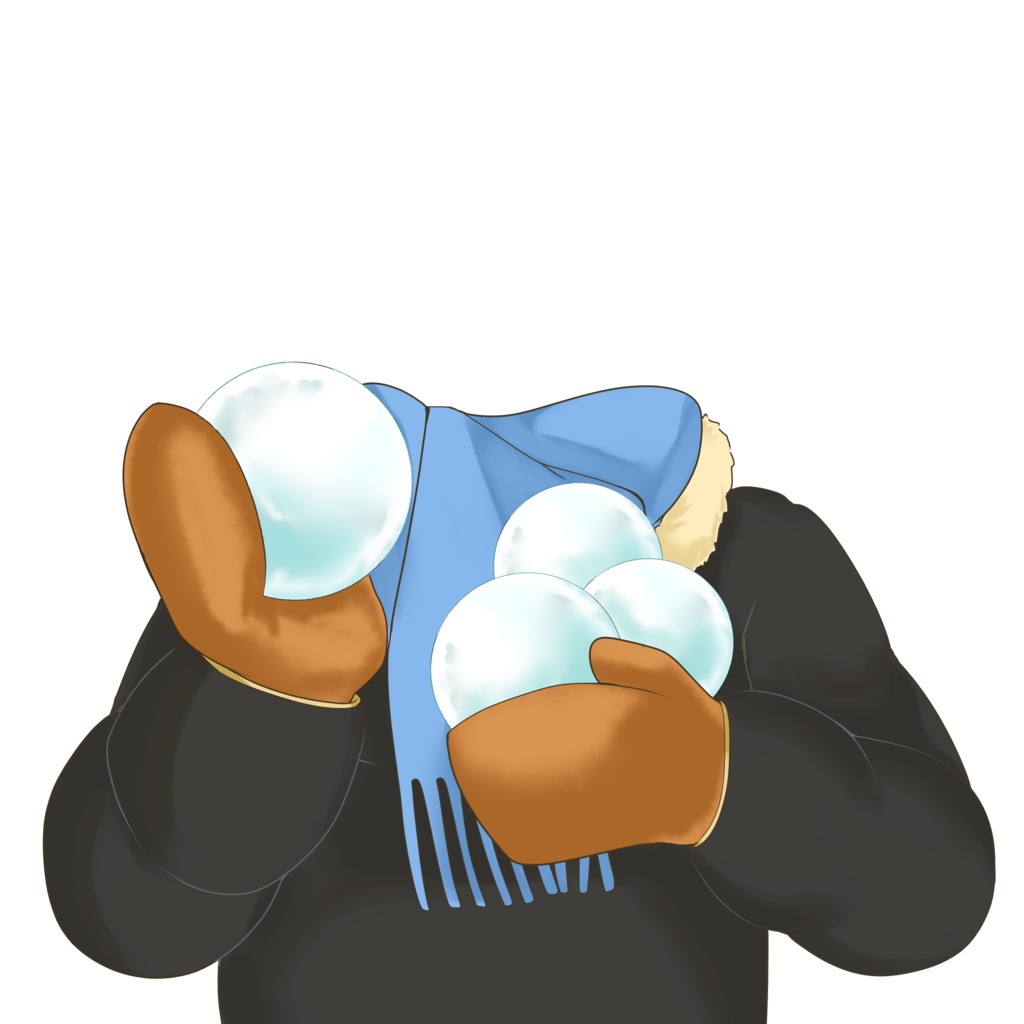 【配信者向け】雪遊び素材:差分2種あり