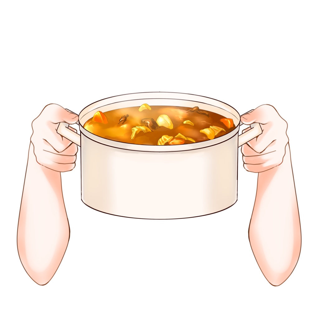 【配信者向け】手作りカレー素材:手差分2種類