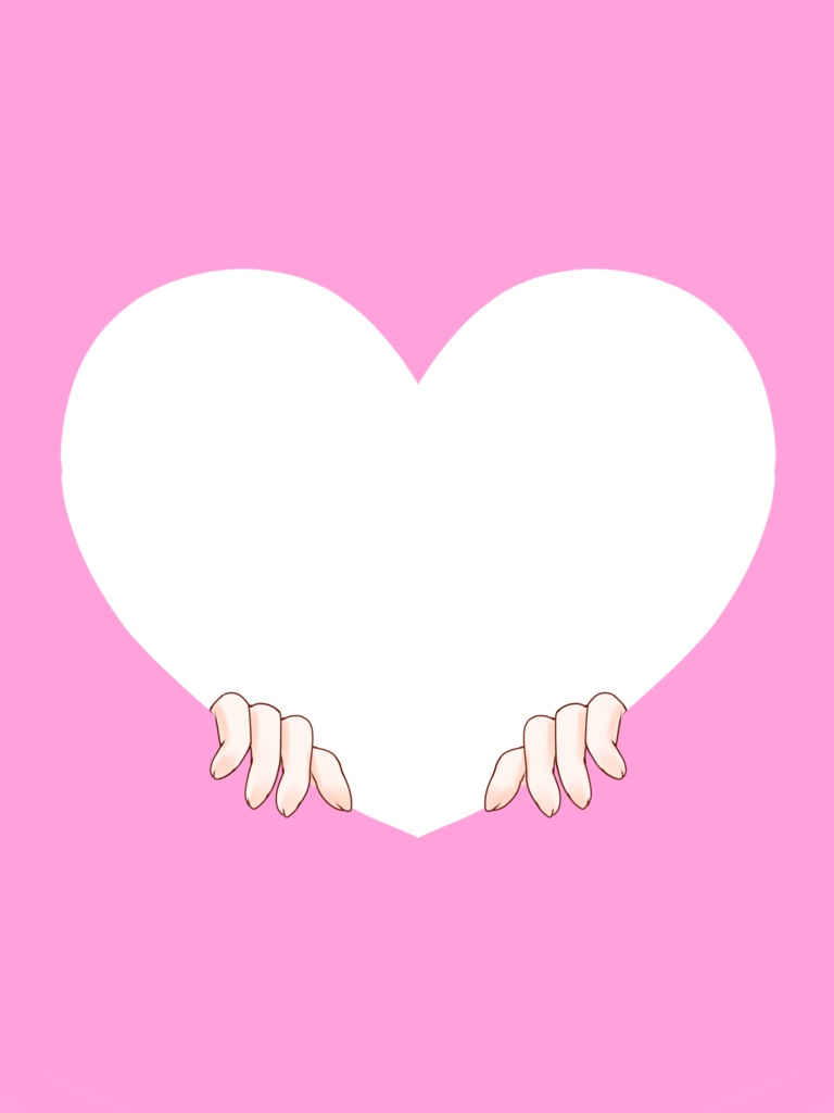 【配信者向け】ハートから覗く素材