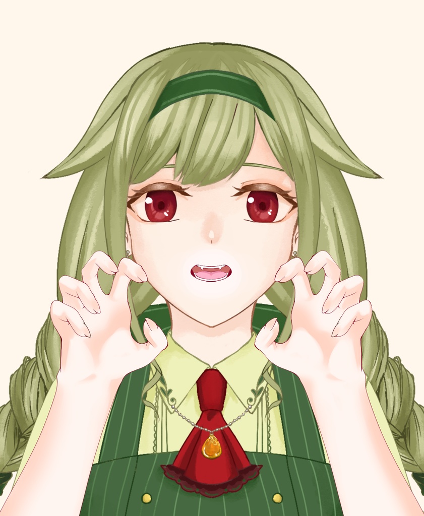 【配信者向け】がおーする手素材