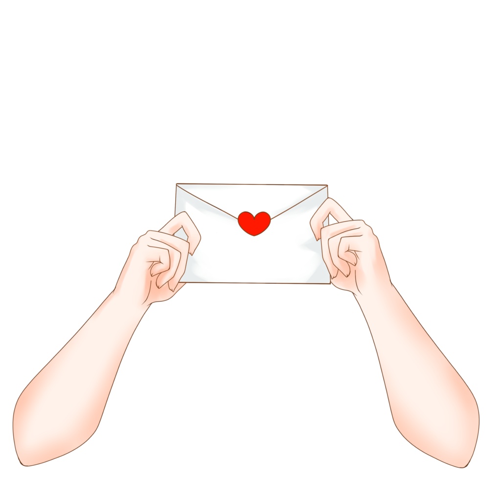【配信者向け】ラブレターを持つ素材
