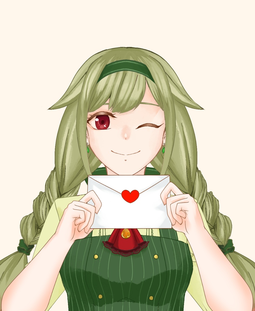 【配信者向け】ラブレターを持つ素材