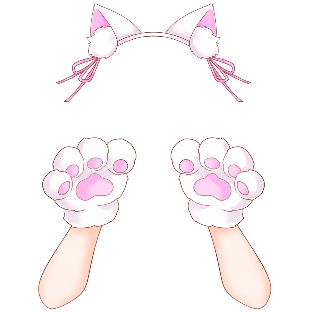 【配信者向け】猫なりきりセット素材:高解像度版&商用利用権