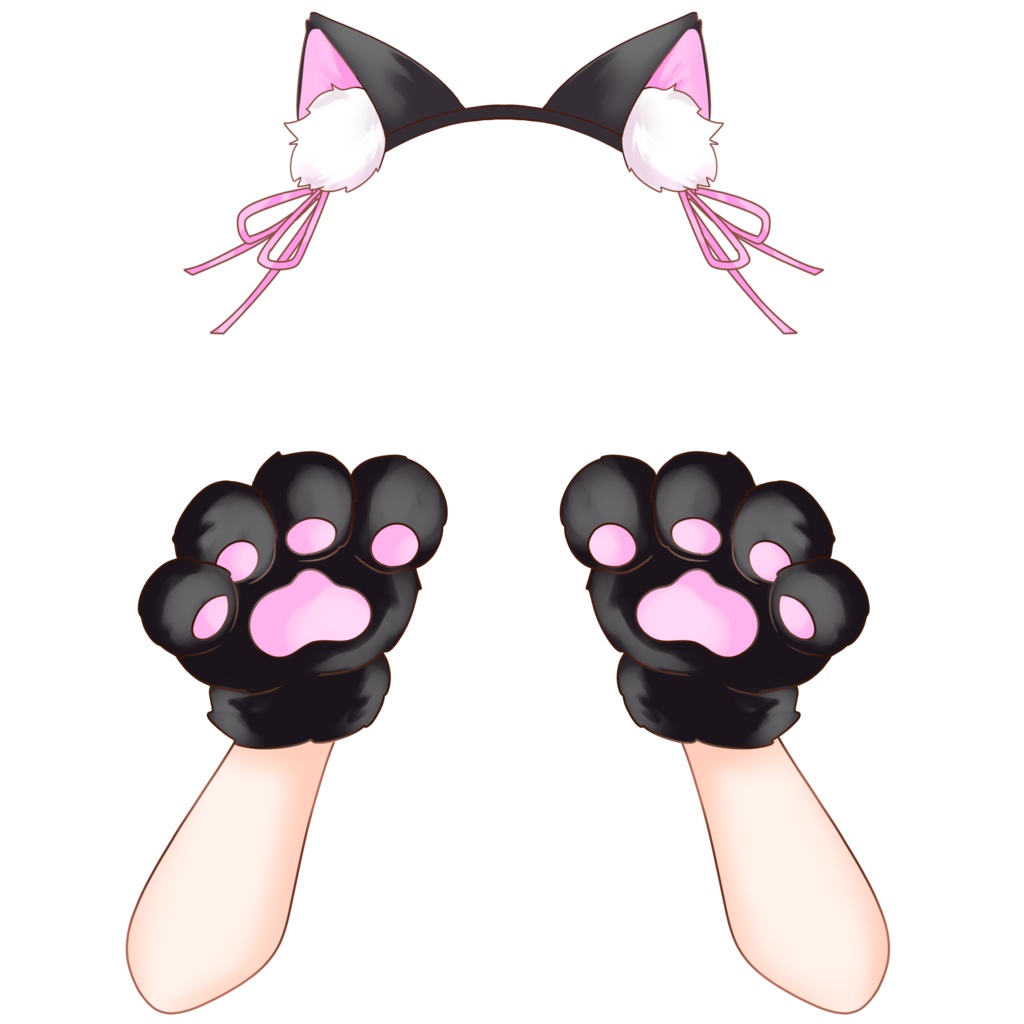 【配信者向け】猫なりきりセット素材:高解像度版&商用利用権