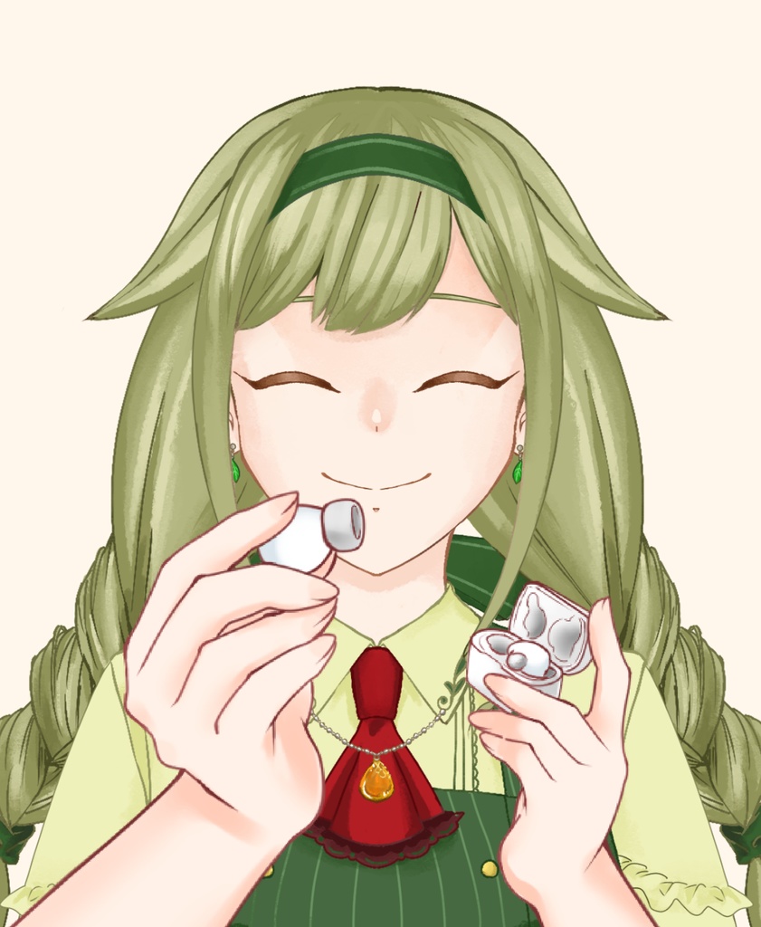 ワイヤレスイヤホンを分け合う素材:高解像度版&商用利用権