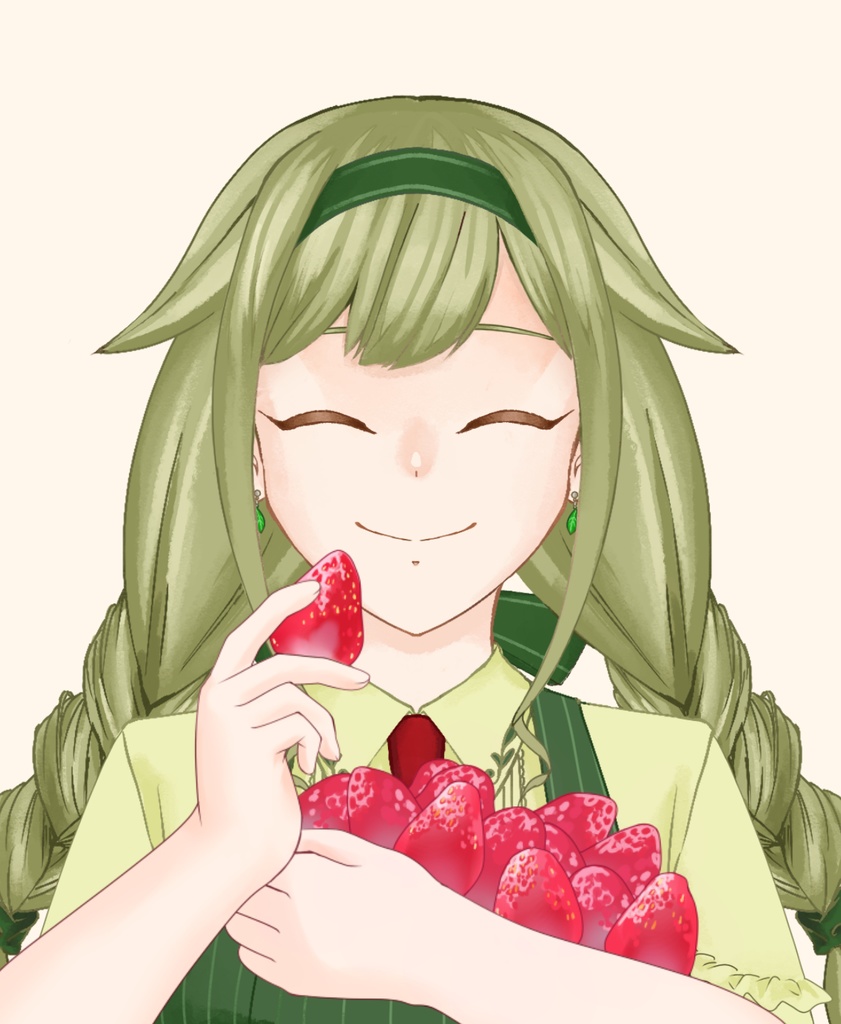 いちごを抱える手素材:高解像度版&商用利用権