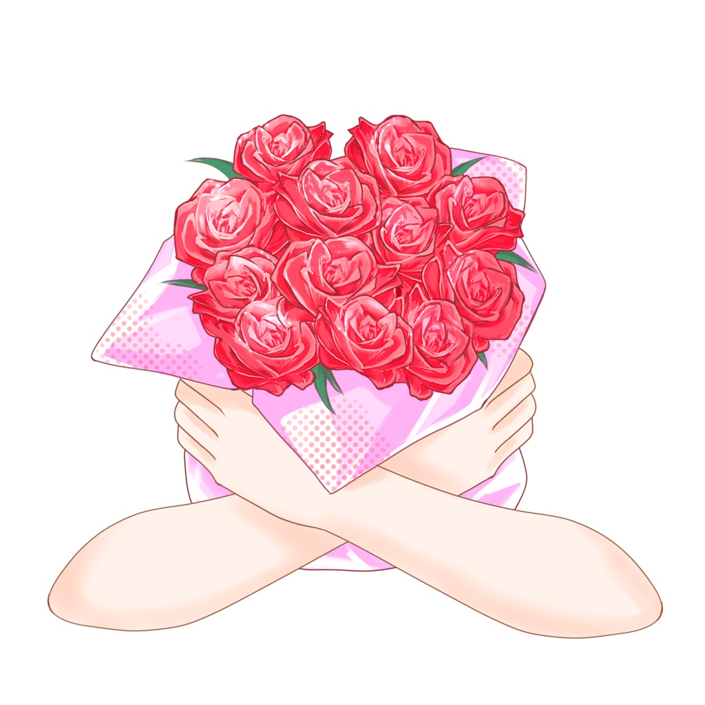 【配信者向け】薔薇の花束素材:高解像度版&商用利用権