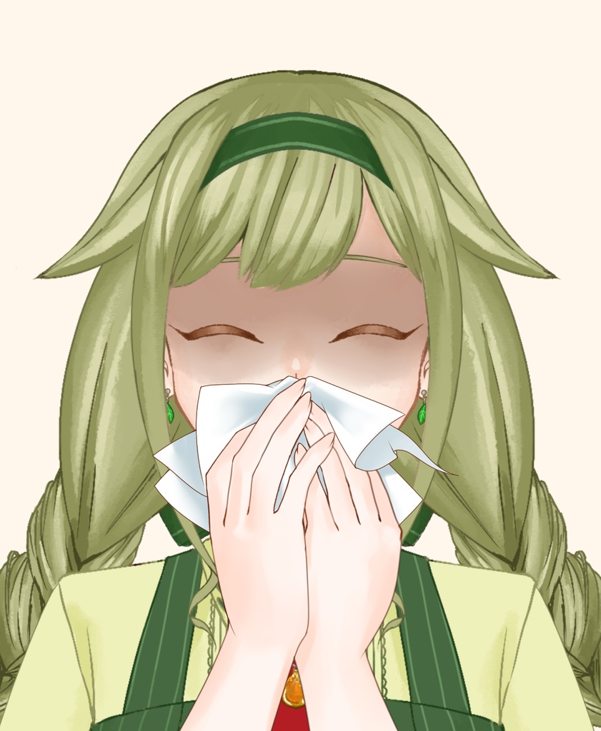 【VTuber向け】鼻をかむ素材:高解像度版&商用利用権