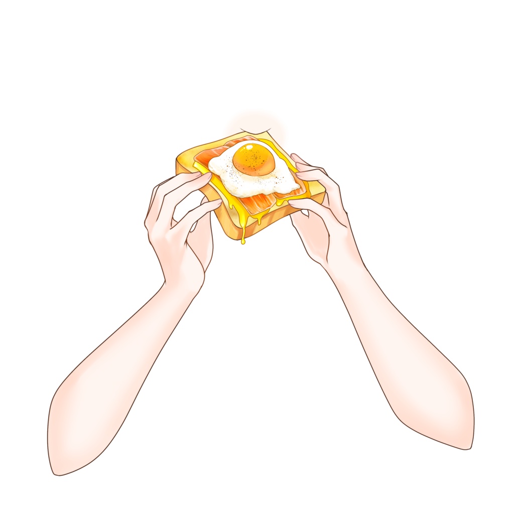 【配信者向け】トーストを食べる素材:高解像度版&商用利用権