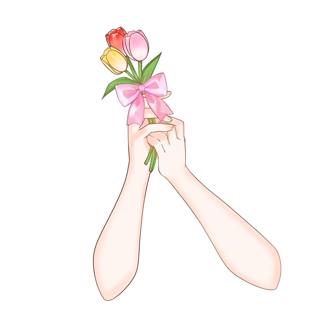 【VTuber向け】チューリップ素材:高解像度版&商用利用権