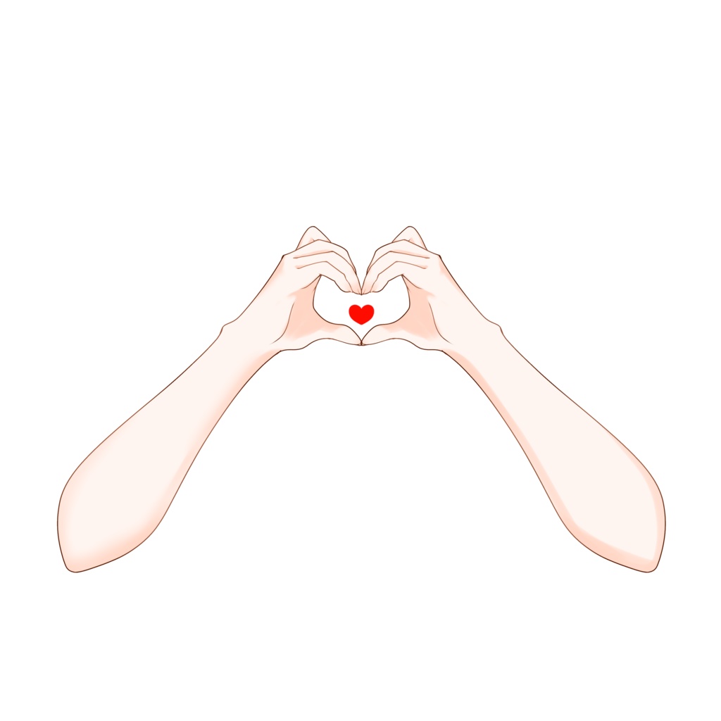 【配信者向け】ねこハート手素材:高解像度版&商用利用権