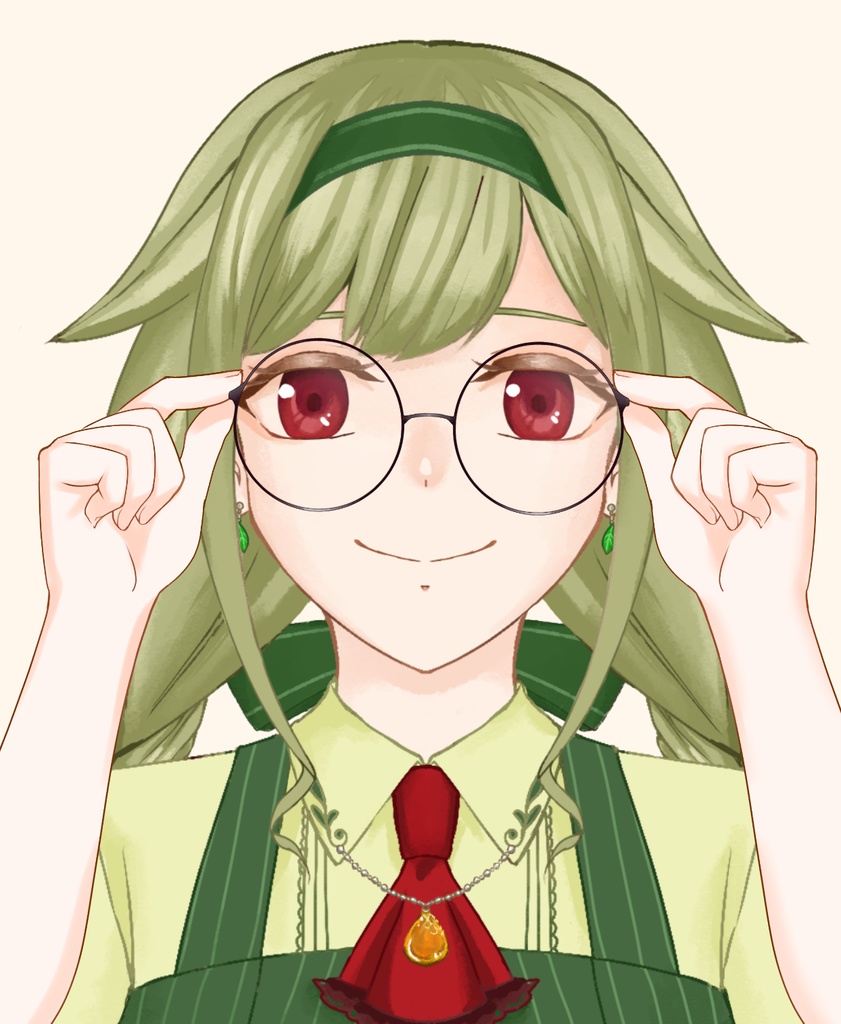 【VTuber向け】丸眼鏡を持つ手素材：高解像度版＆商用利用権