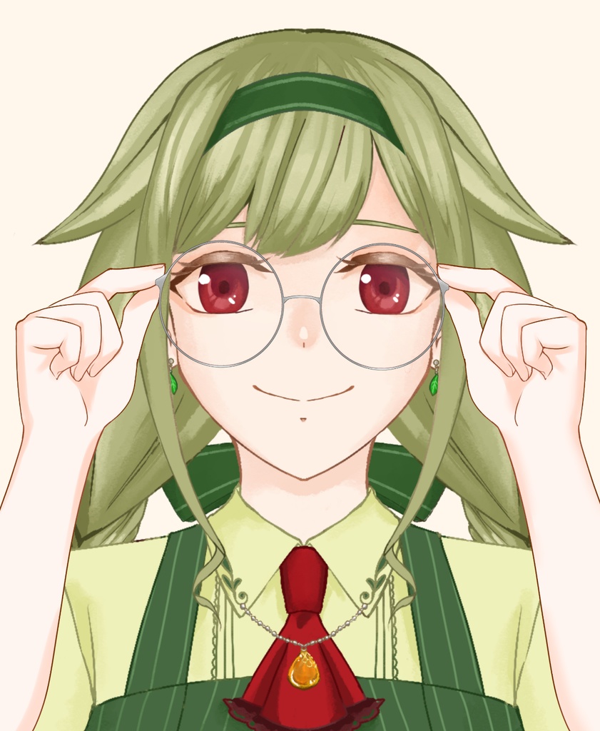 【VTuber向け】丸眼鏡を持つ手素材:高解像度版&商用利用権