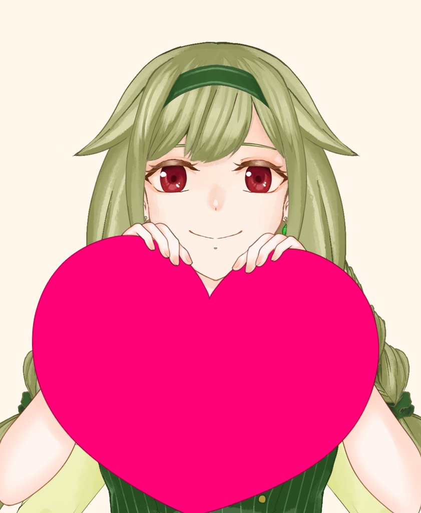 【VTuber向け】大きいハートから覗く素材：高解像度版＆商用利用権