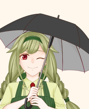 【VTuber向け】傘素材(色差分3種類水玉柄差分3種類):高解像度版&商用利用権