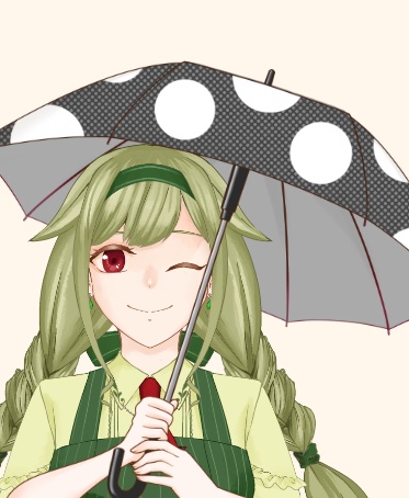 【VTuber向け】傘素材(色差分3種類水玉柄差分3種類):高解像度版&商用利用権