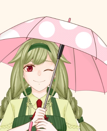 【VTuber向け】傘素材(色差分3種類水玉柄差分3種類):高解像度版&商用利用権