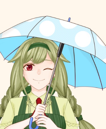 【VTuber向け】傘素材(色差分3種類水玉柄差分3種類):高解像度版&商用利用権