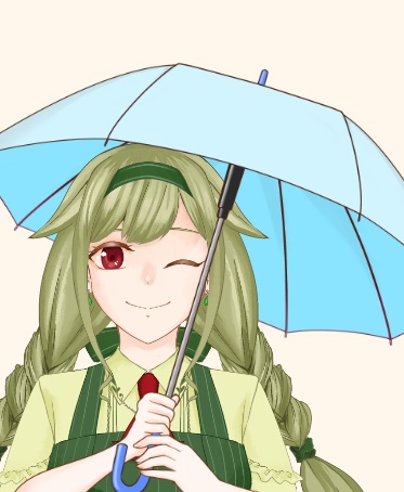 【VTuber向け】傘素材(色差分3種類水玉柄差分3種類):高解像度版&商用利用権