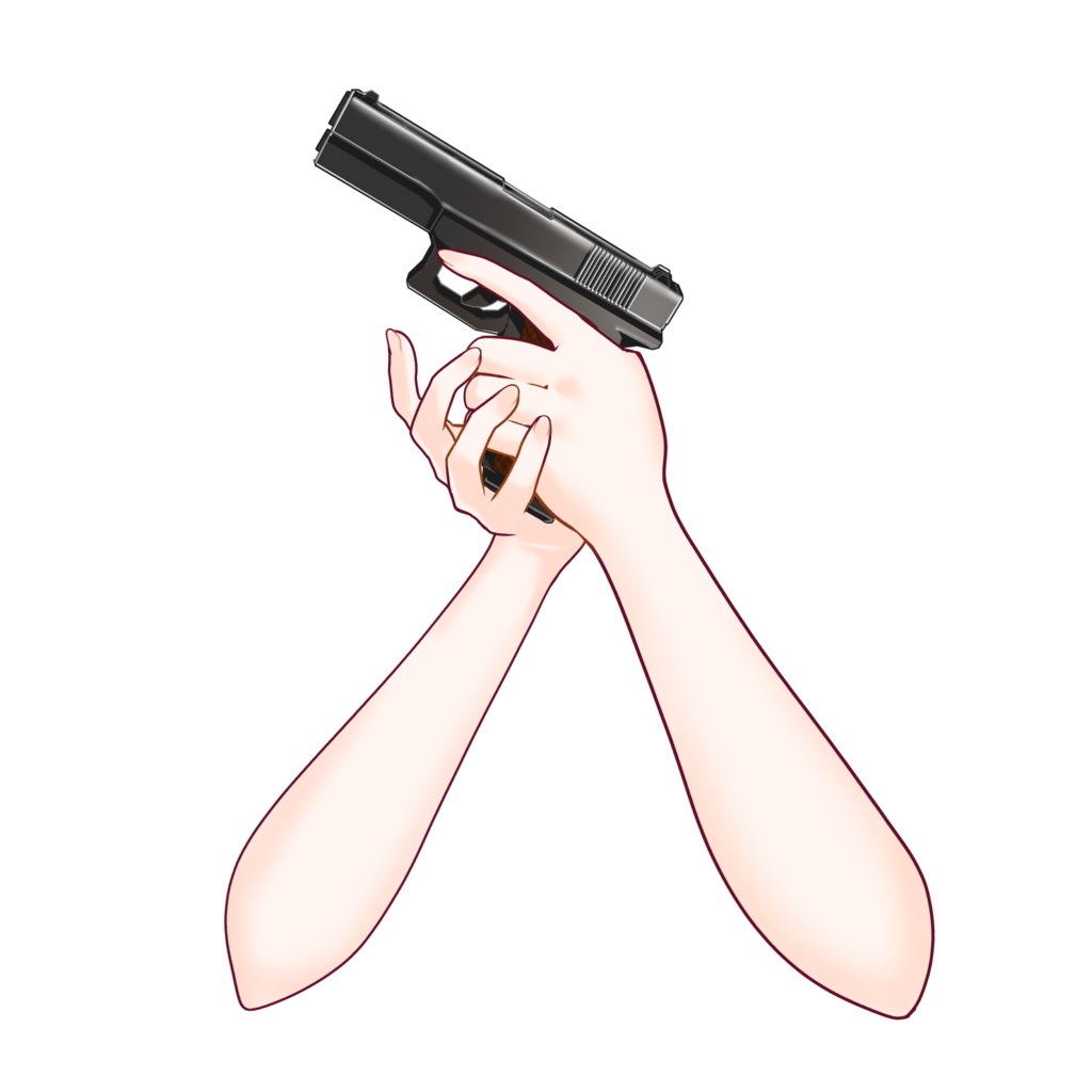 【VTuber向け】オートマチック銃素材:高解像度版&商用利用権
