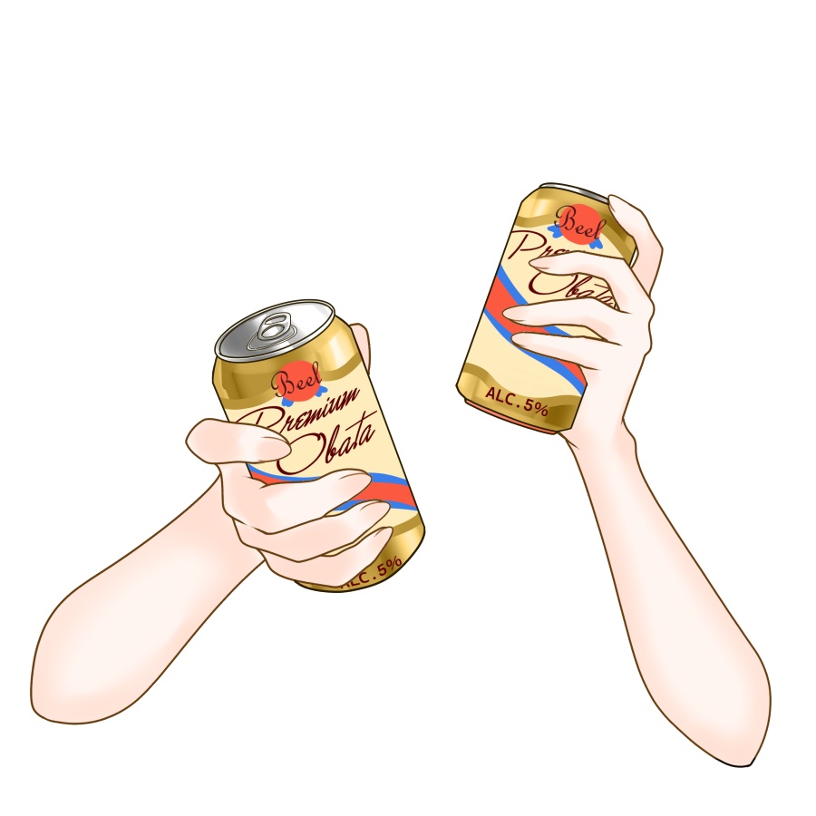 【VTuber向け】ビール缶を渡す素材:高解像度版&商用利用権