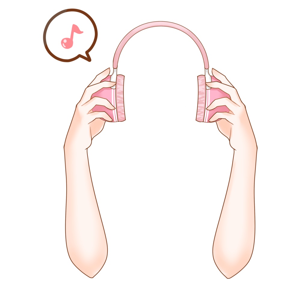 【VTuber向け】ヘッドフォン素材:高解像度版&商用利用権