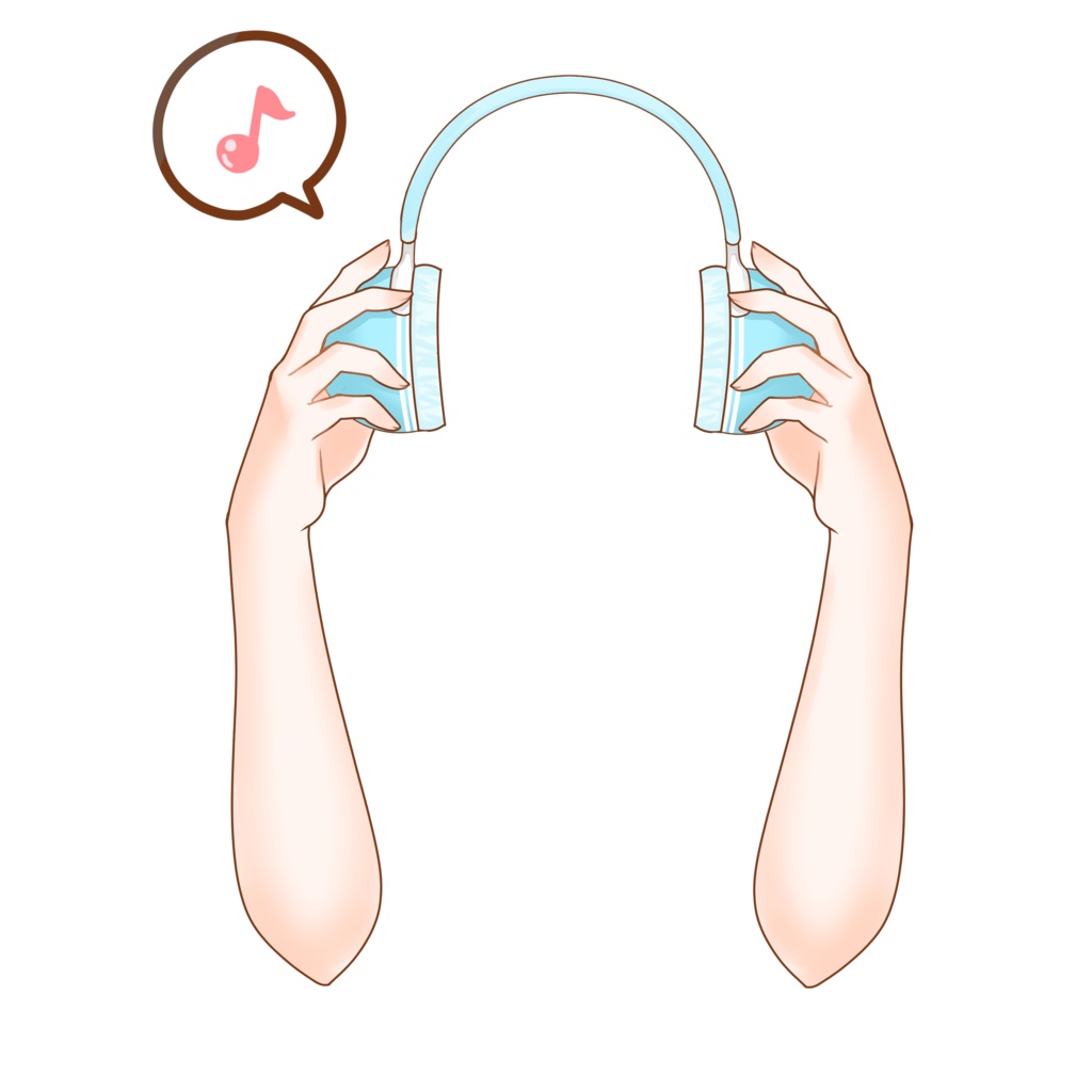 【VTuber向け】ヘッドフォン素材:高解像度版&商用利用権