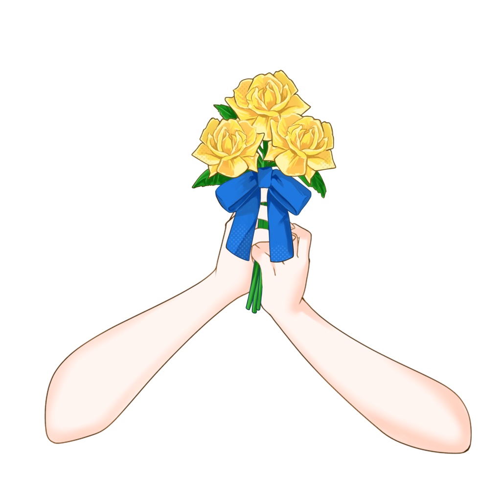 【VTuber向け】黄色の薔薇素材:高解像度版&商用利用権