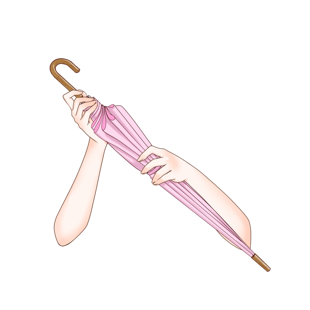 【VTuber向け】傘を渡す素材:高解像度版&商用利用権