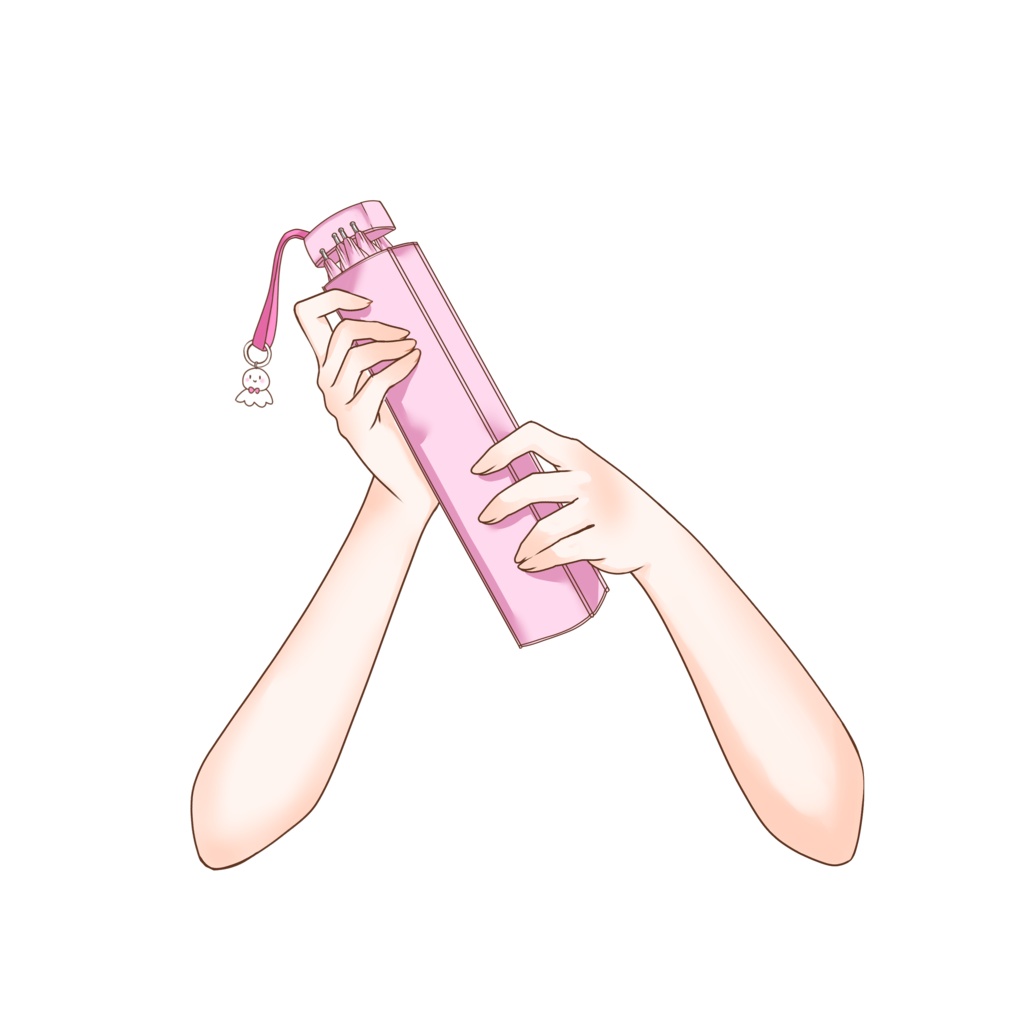 【VTuber向け】折りたたみ傘を渡す手素材:高解像度版&商用利用権