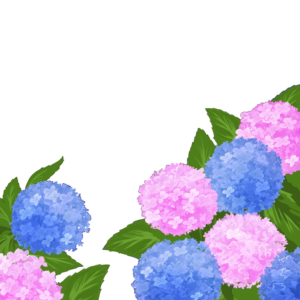 【VTuber向け】紫陽花素材:高解像度版&商用利用権