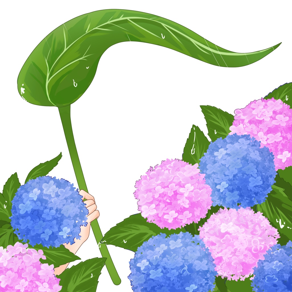 【VTuber向け】紫陽花素材:高解像度版&商用利用権