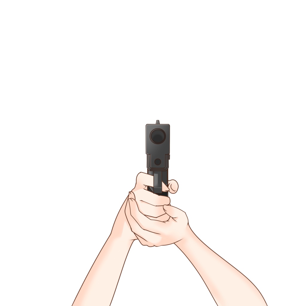 【VTuber向け】銃を構える素材:高解像度版&商用利用権