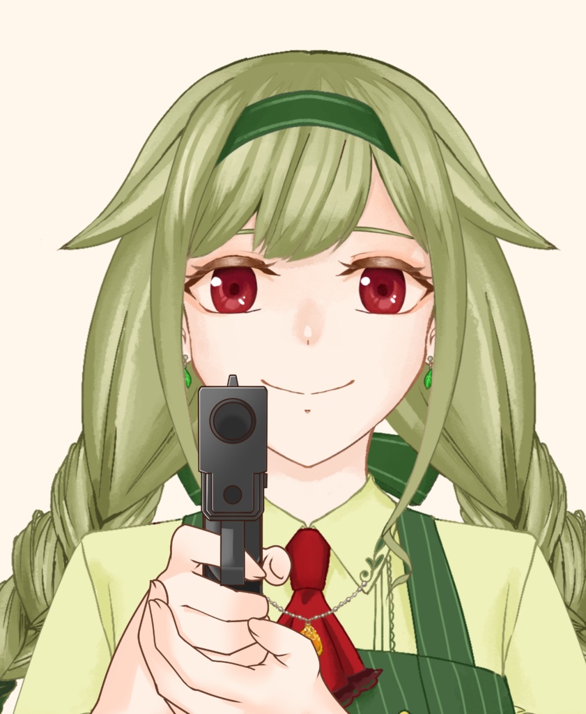【VTuber向け】銃を構える素材：高解像度版＆商用利用権