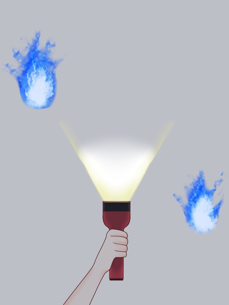 【VTuber向け】懐中電灯素材:高解像度版&商用利用権