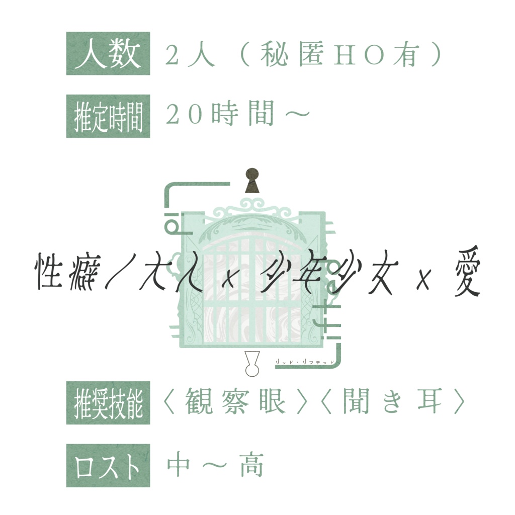 エモクロアTRPG『Lid Lifted』