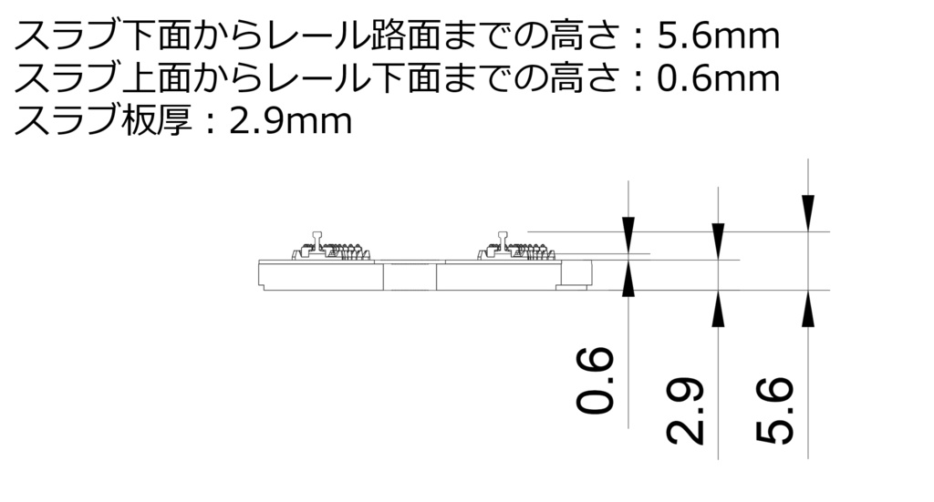 【1/80 16.5mm】【3Dデータ】曲線スラブR790_R730_5°