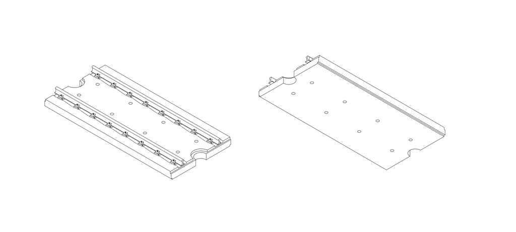 【1/80 16.5mm】【3Dデータ】A-151(A-153)型直線軌道スラブ 61.5㎜
