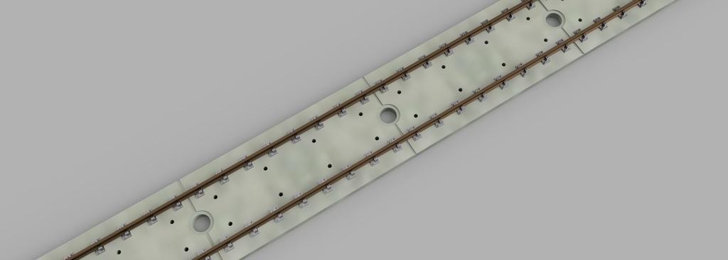 【1/80 16.5mm】【3Dデータ】A-155型直線軌道スラブ 61.5㎜