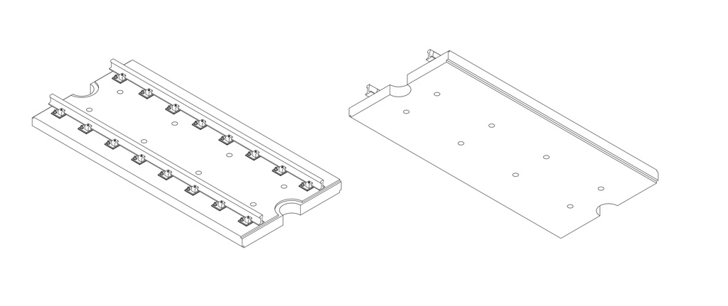 【1/80 16.5mm】【3Dデータ】A-155型直線軌道スラブ 61.5㎜