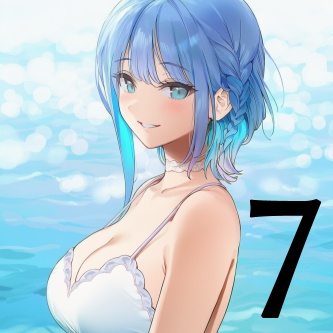 青髪ちゃんイラスト集