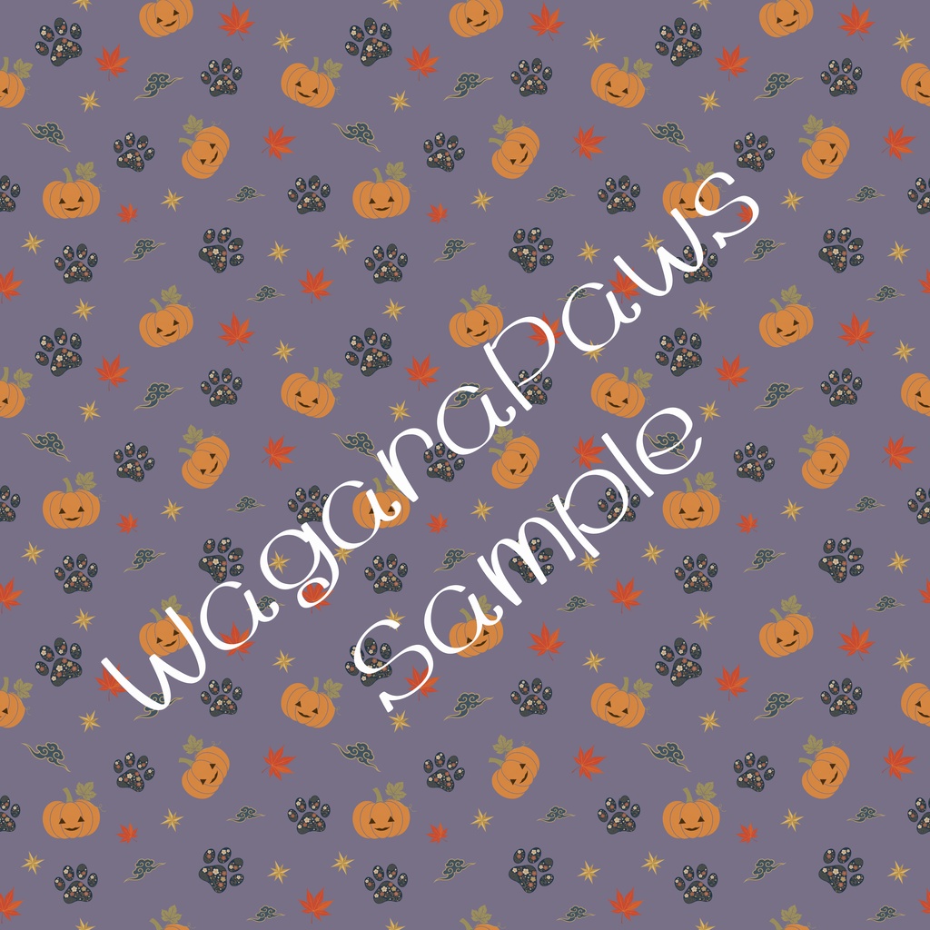 和柄肉球と秋のハロウィーン|デジタルペーパー5色セット【WagaraPaws】