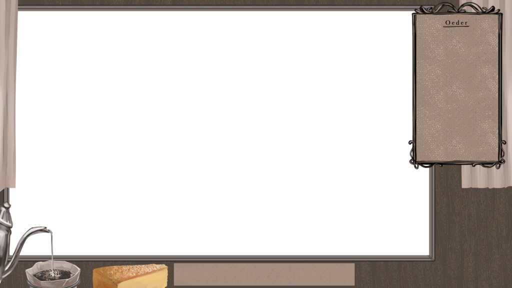 落ち着いたカフェの背景素材【配信素材】