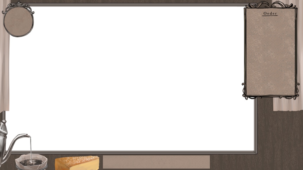 落ち着いたカフェの背景素材【配信素材】