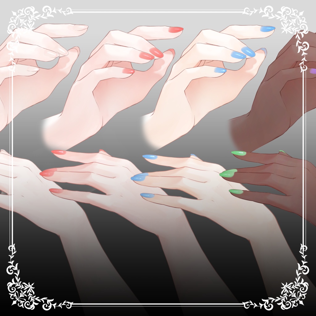 【手の素材】撫でる手・添える手【配信素材/Vtuber素材】