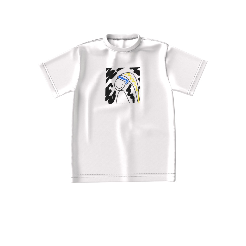 【8周年】ビッグシルエットTシャツ(青ターバンの女)