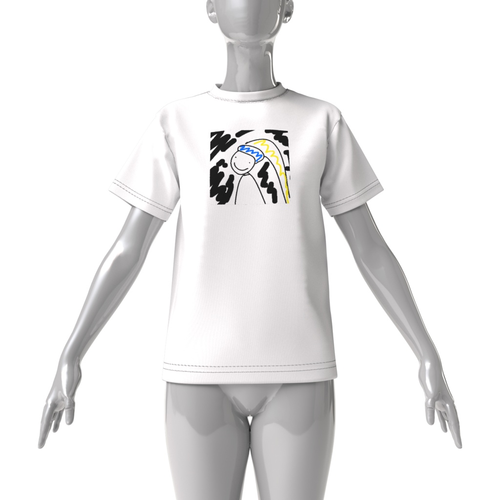 【8周年】ビッグシルエットTシャツ(青ターバンの女)