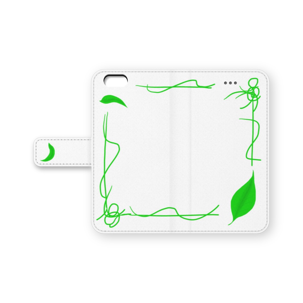 葉っぱの手帳型iPhone6ケース