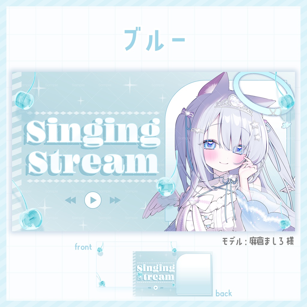 【期間限定無料】シンプルでガーリーな歌枠配信サムネイル素材【 Vtuber/配信者向け 】